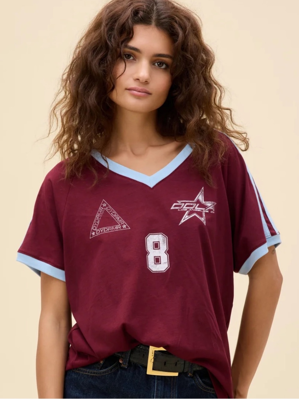 Daydreamer LA | DDLA 8 Club Tee in Dark Cherry